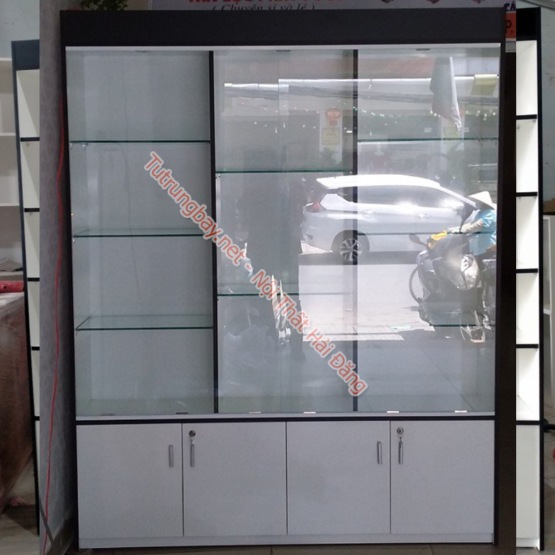 Tủ Trưng Sản Phẩm Cửa Kính Cao Cấp 4 ke trung bay gia re Tphcm 13