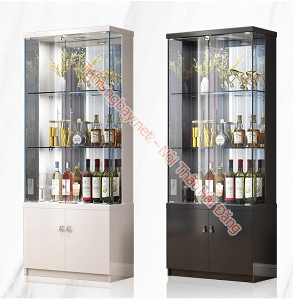 Tủ Trưng Bày Rượu Gỗ, Kính Sang Trọng 3 tu trung bay ruou 1