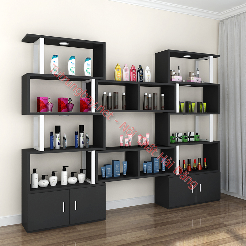 Kệ Trưng Bày Salon Tóc Sang Trọng 12 tu trung bay salon toc 2
