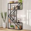 Kệ sách khung sắt Ziczac kết hợp gỗ