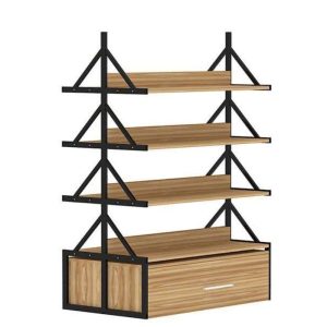 Trang Chủ 75 Kệ trưng bày sản phẩm khung sắt kết hợp gỗ